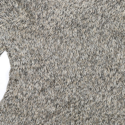 Crafted Womens Brown  Knit Pullover Jumper Size 12