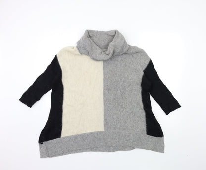 Womens UK Size M Paraphrase Grey Cardigan Jumper