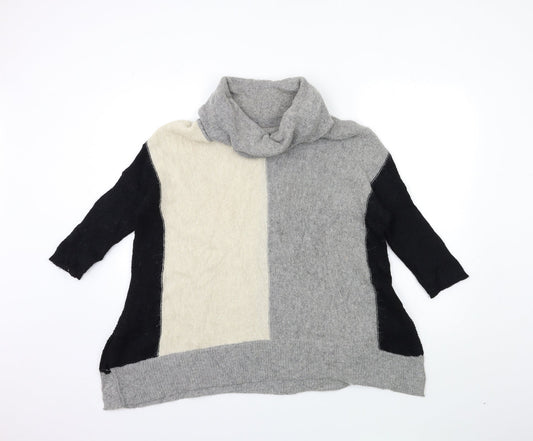 Womens UK Size M Paraphrase Grey Cardigan Jumper