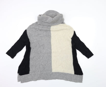 Womens UK Size M Paraphrase Grey Cardigan Jumper