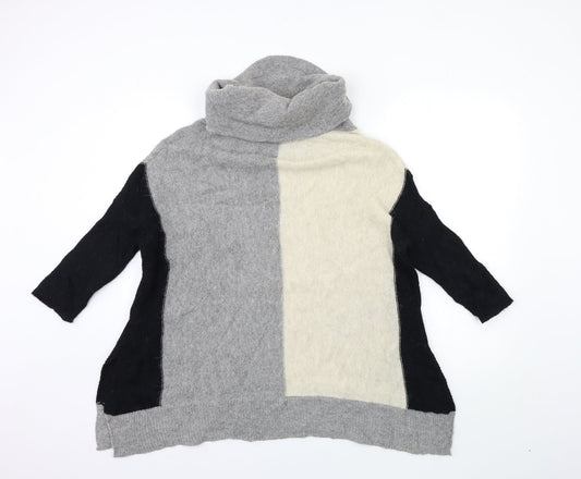 Womens UK Size M Paraphrase Grey Cardigan Jumper