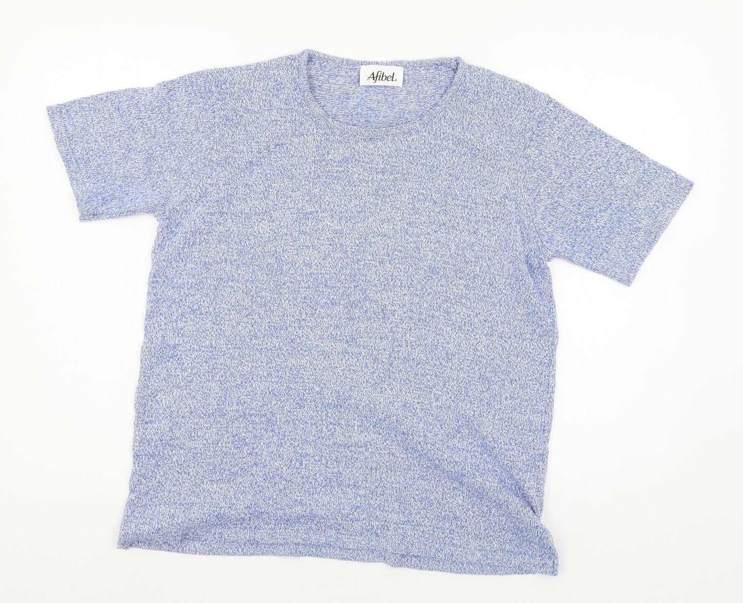 Womens UK Size 20 Afibel Blue Basic T-Shirt