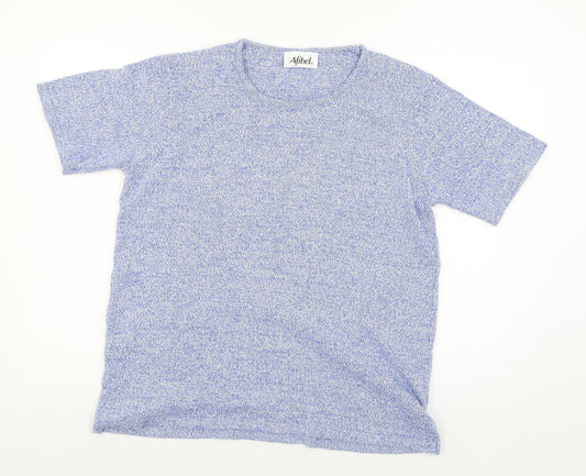 Womens UK Size 20 Afibel Blue Basic T-Shirt