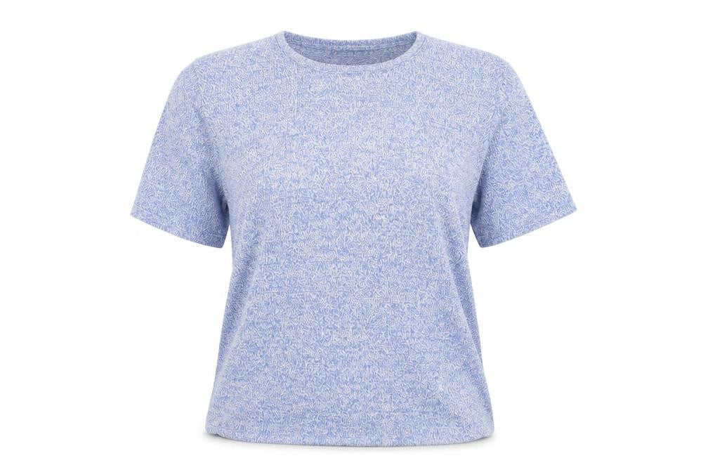 Womens UK Size 20 Afibel Blue Basic T-Shirt