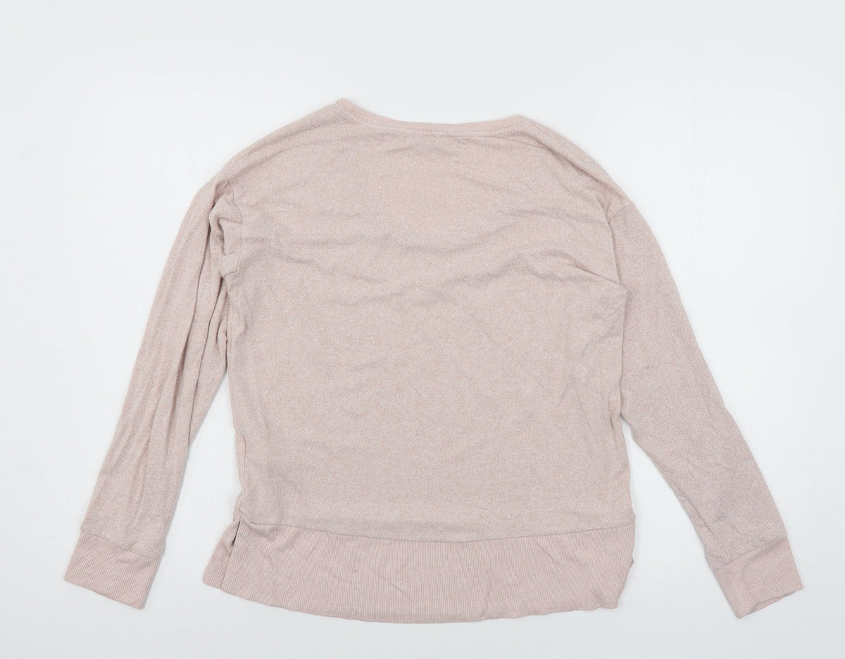 NEXT Womens Pink Solid Jersey Top Pyjama Top Size 8