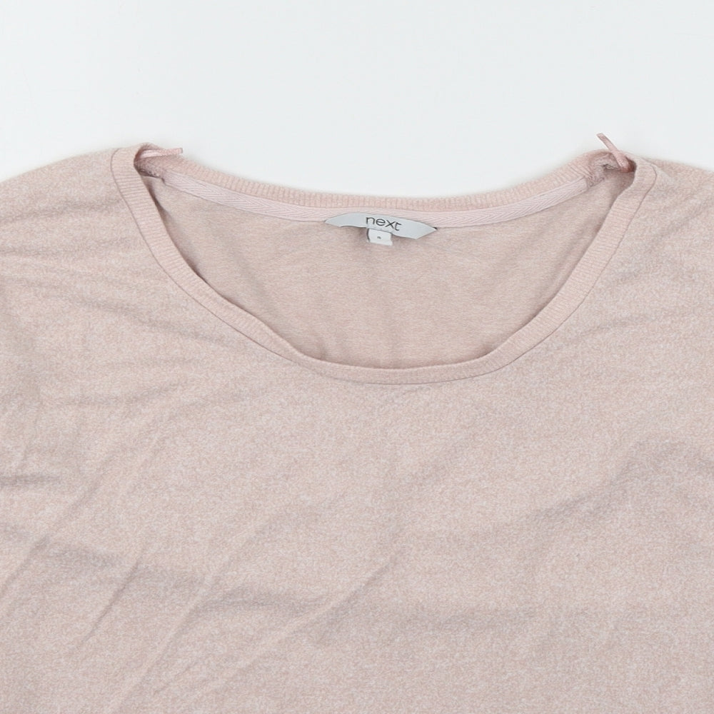 NEXT Womens Pink Solid Jersey Top Pyjama Top Size 8