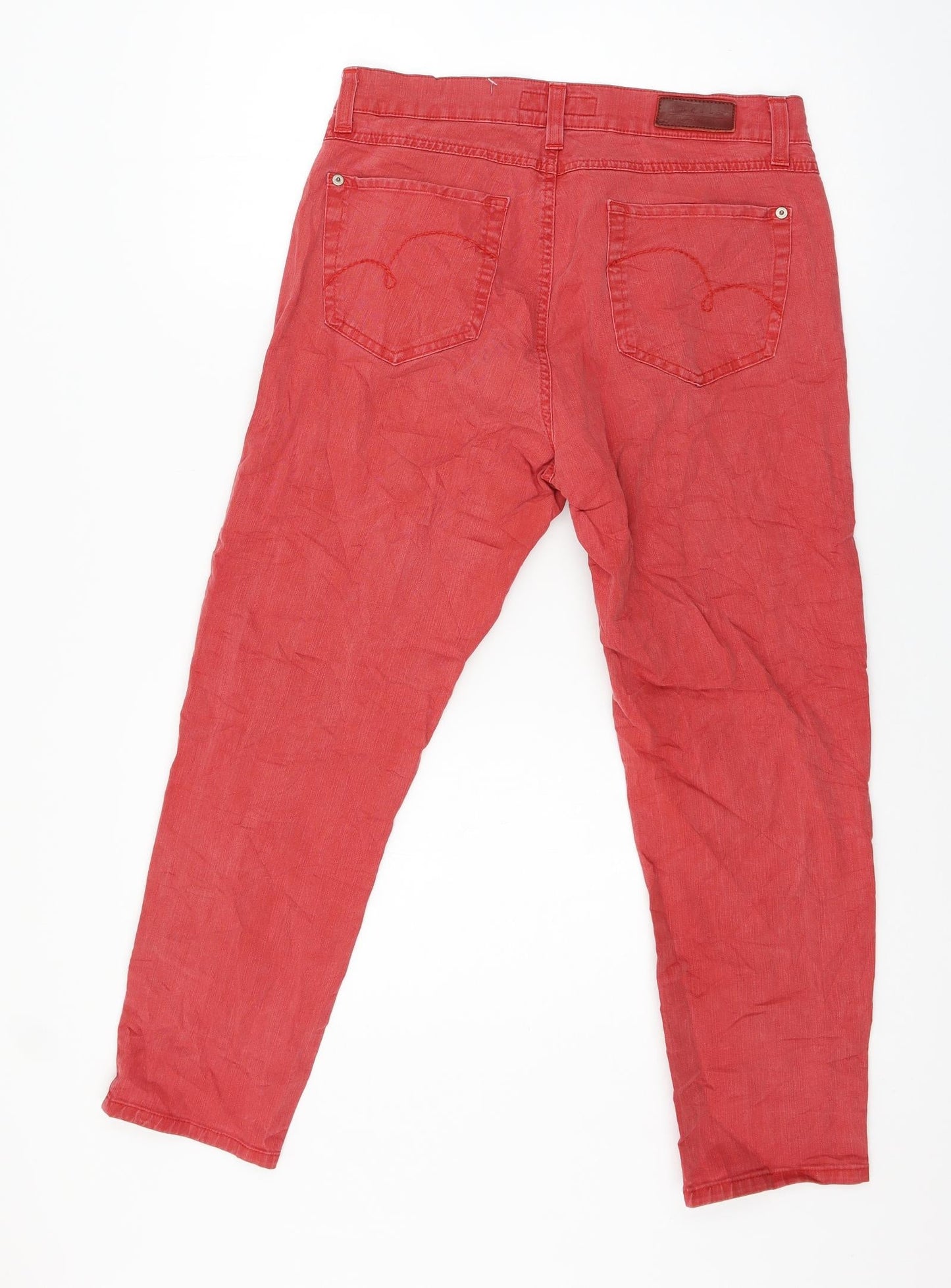 Womens UK Size 12 Angels Regular Fit Skinny Red Jeans