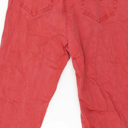 Womens UK Size 12 Angels Regular Fit Skinny Red Jeans