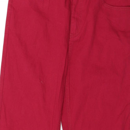 SHE Womens Pink  Denim Straight Jeans Size 12 L33 in