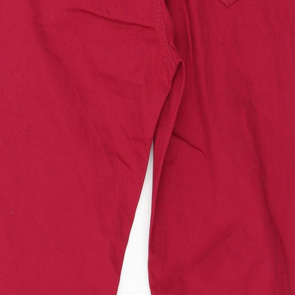 SHE Womens Pink  Denim Straight Jeans Size 12 L33 in