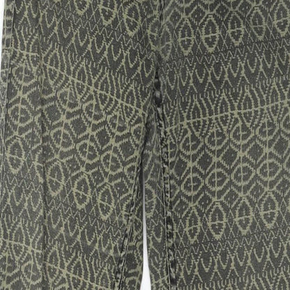 Womens UK Size 4 H&M Regular Fit Skinny Green Jeans