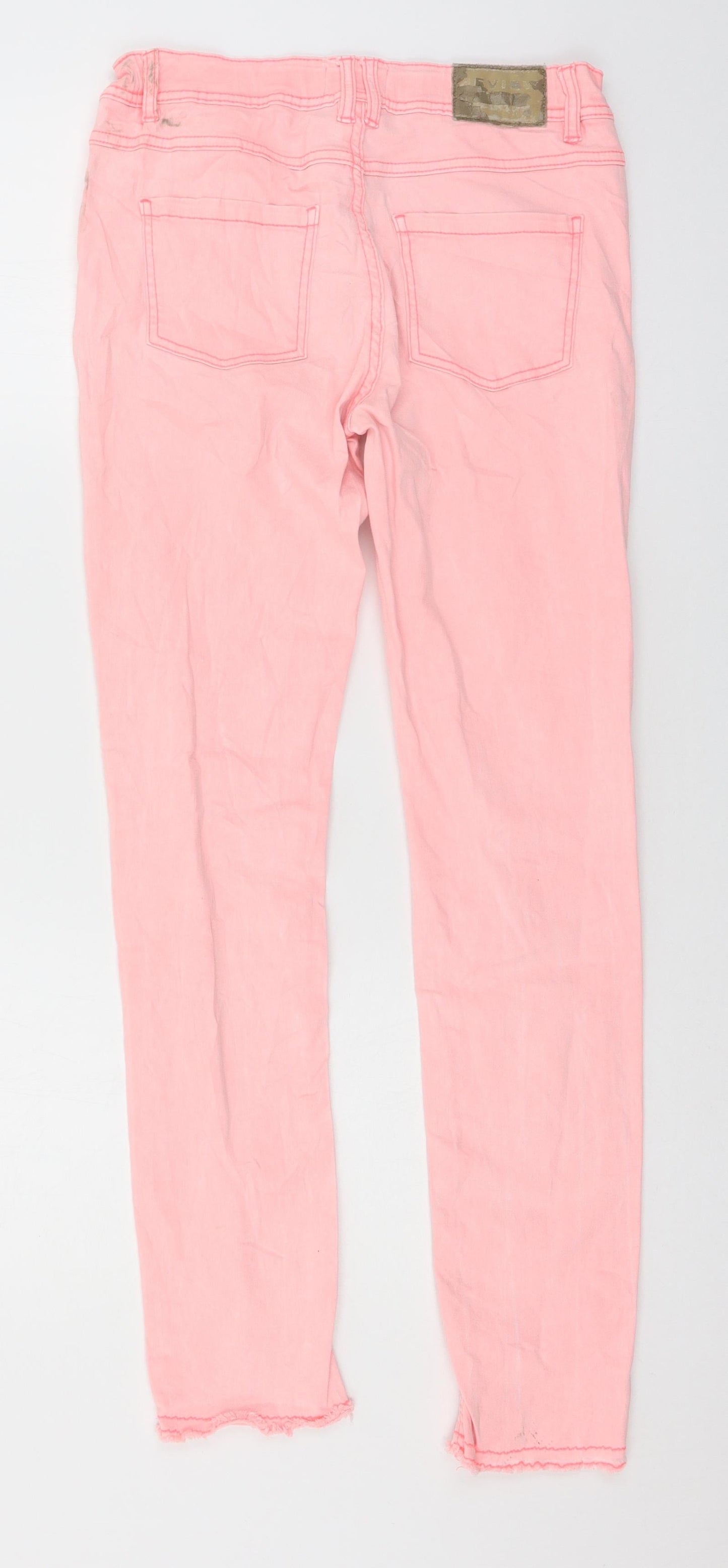 Womens UK Size 28 in Review Regular Fit Skinny Pink Jeans