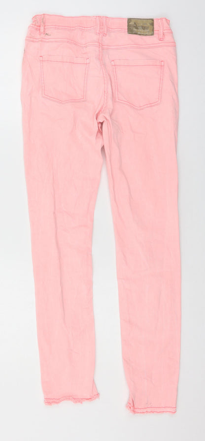 Womens UK Size 28 in Review Regular Fit Skinny Pink Jeans