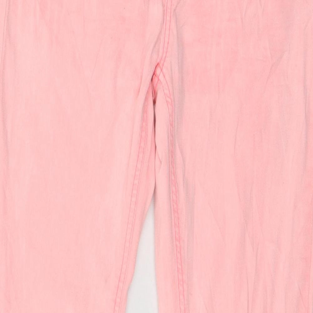 Womens UK Size 28 in Review Regular Fit Skinny Pink Jeans