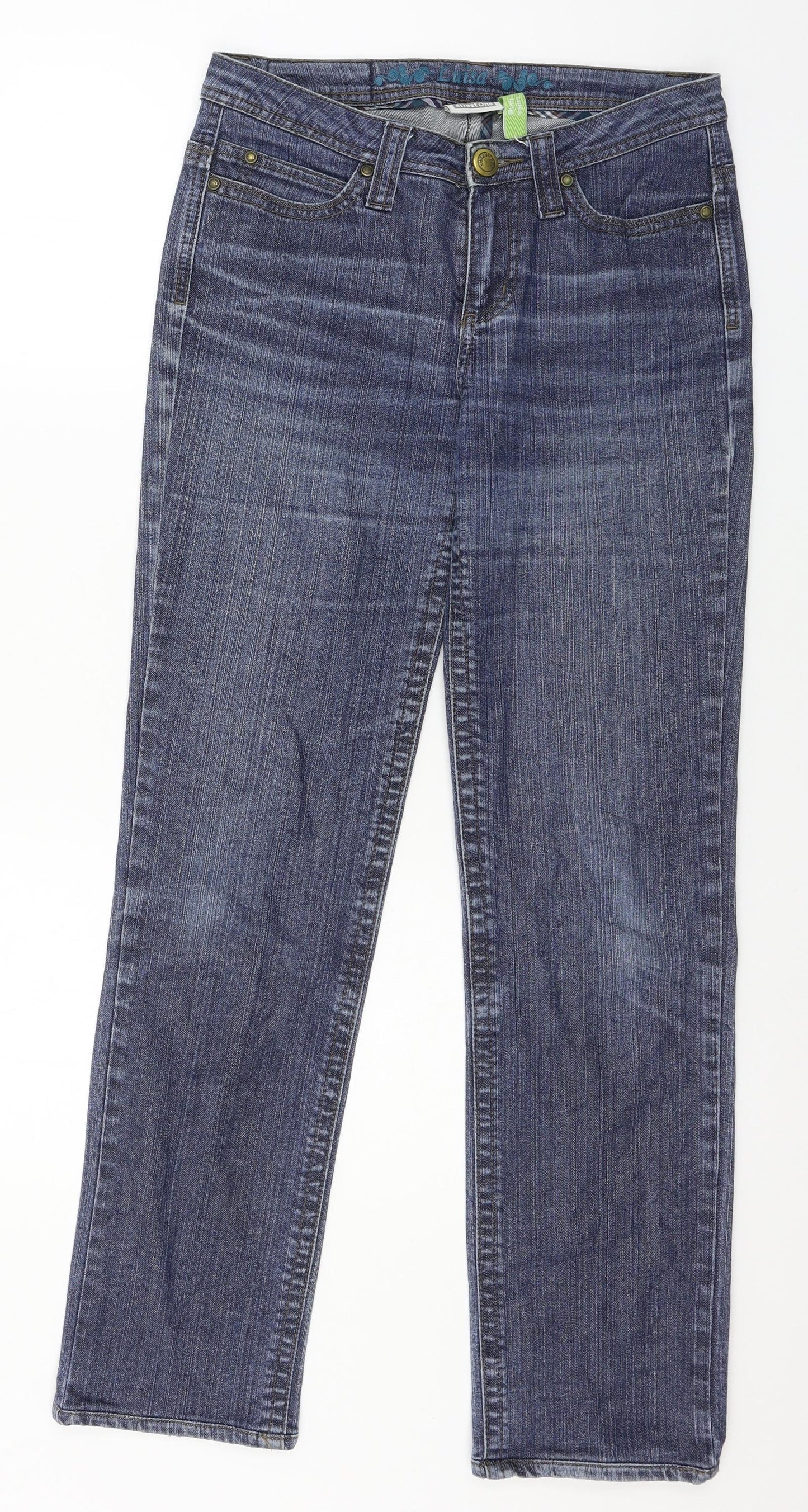 Womens UK Size 30 in Street One Regular Fit Straight Blue Jeans