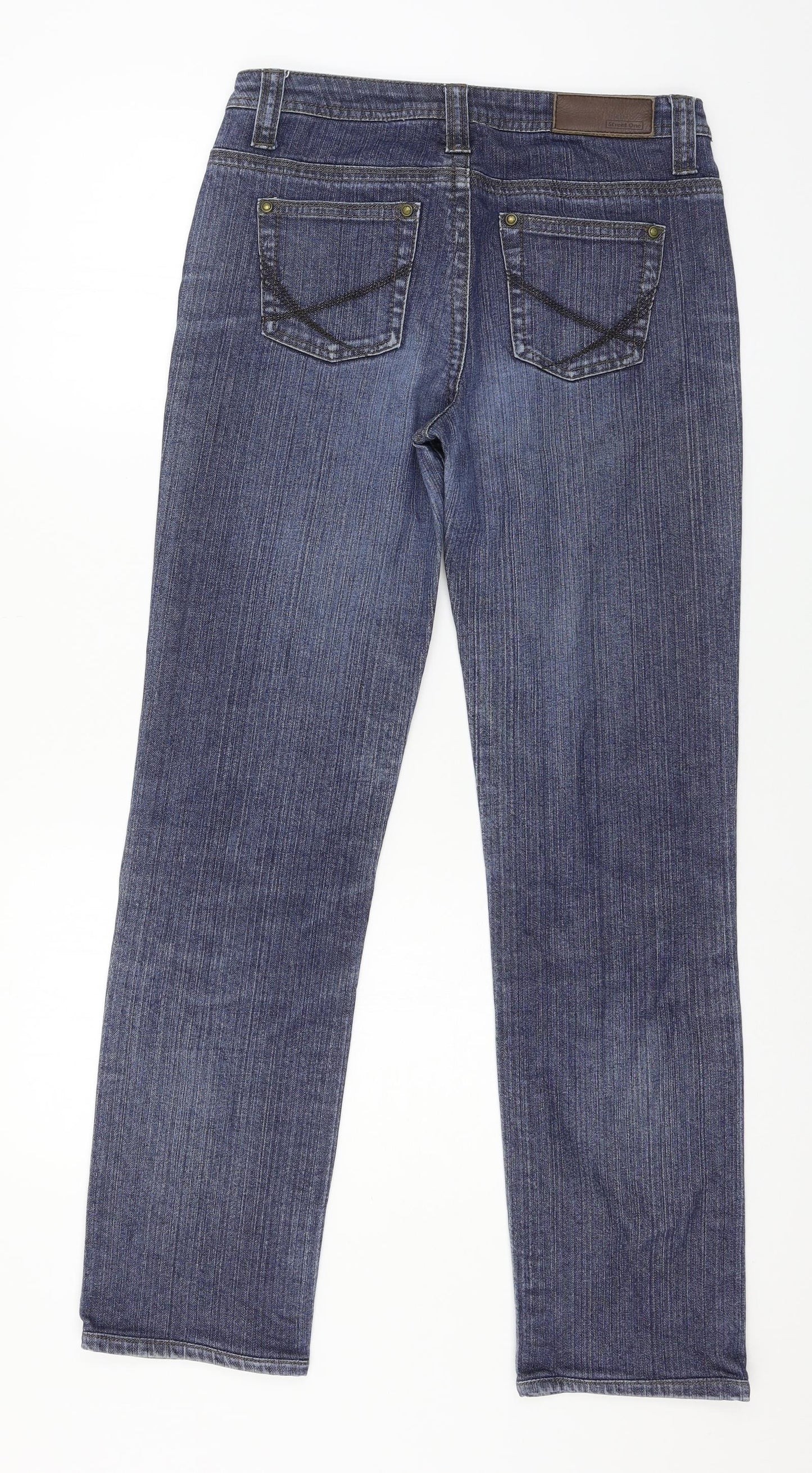 Womens UK Size 30 in Street One Regular Fit Straight Blue Jeans