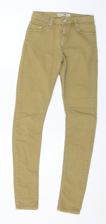 Topshop Womens Brown  Denim Skinny Jeans Size 26 in L32 in