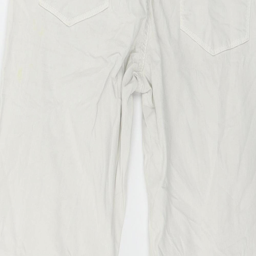 Womens UK Size 28 in Cambio Regular Fit Straight White Jeans