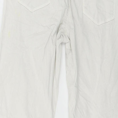 Womens UK Size 28 in Cambio Regular Fit Straight White Jeans