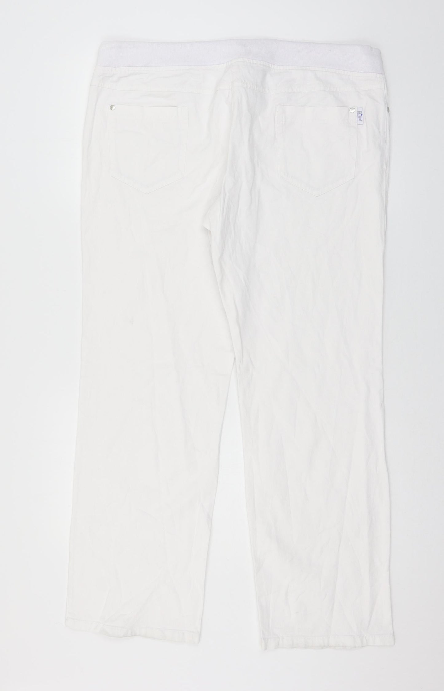 Womens UK Size 40 in Preworn Regular Fit Straight White Jeans