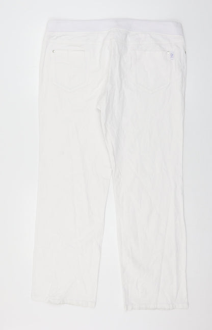 Womens UK Size 40 in Preworn Regular Fit Straight White Jeans