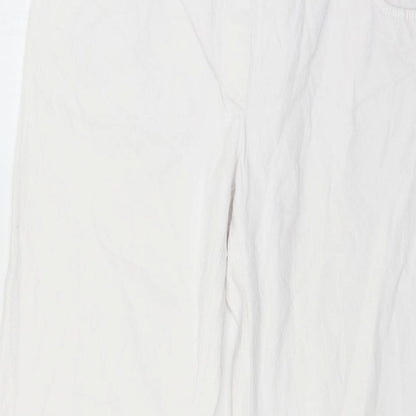 Womens UK Size 40 in Preworn Regular Fit Straight White Jeans