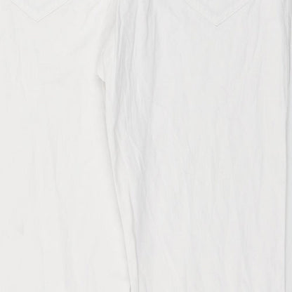 Womens UK Size 40 in Preworn Regular Fit Straight White Jeans