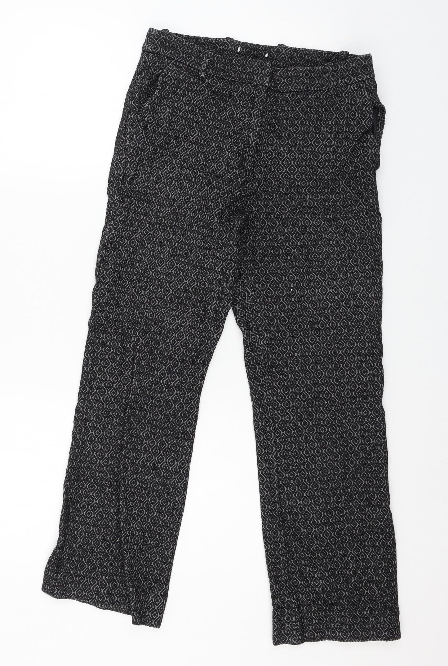 Womens UK Size 28 in H&M Regular Fit  Black Trousers