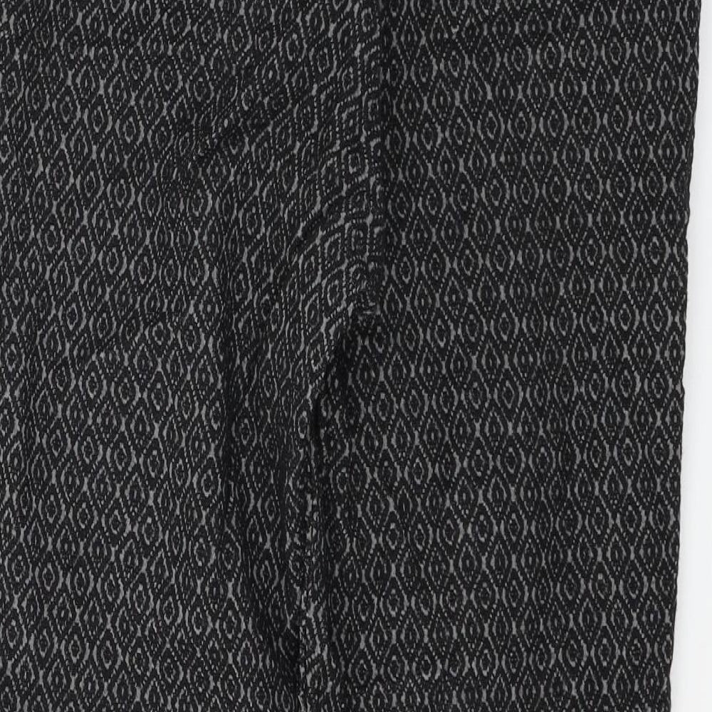 Womens UK Size 28 in H&M Regular Fit  Black Trousers