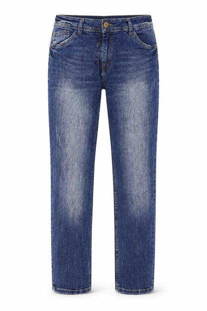 Mens UK Size 30 in Cecil Regular Fit Straight Blue Jeans