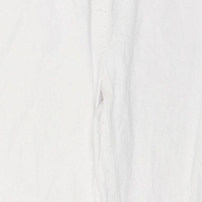 Womens UK Size 40 in Preworn Regular Fit Wide-Leg White Jeans