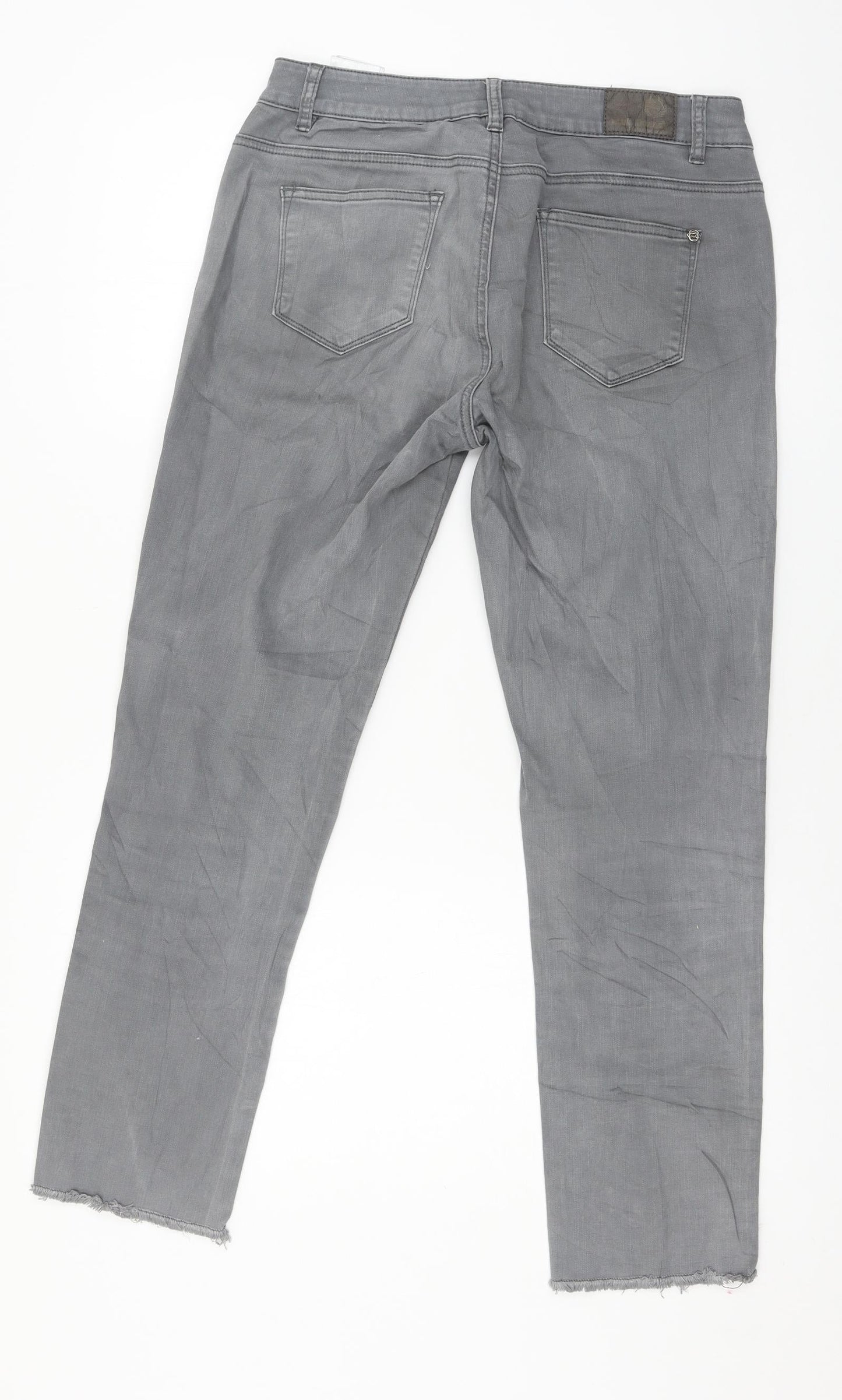 Blue Monkey Womens Grey Striped Denim Skinny Jeans Size 29 in L26 in