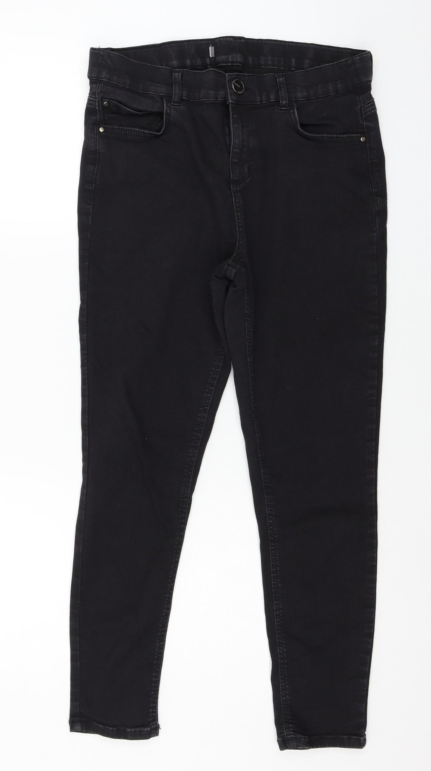 Womens UK Size 30 in Preworn Regular Fit Skinny Black Jeans