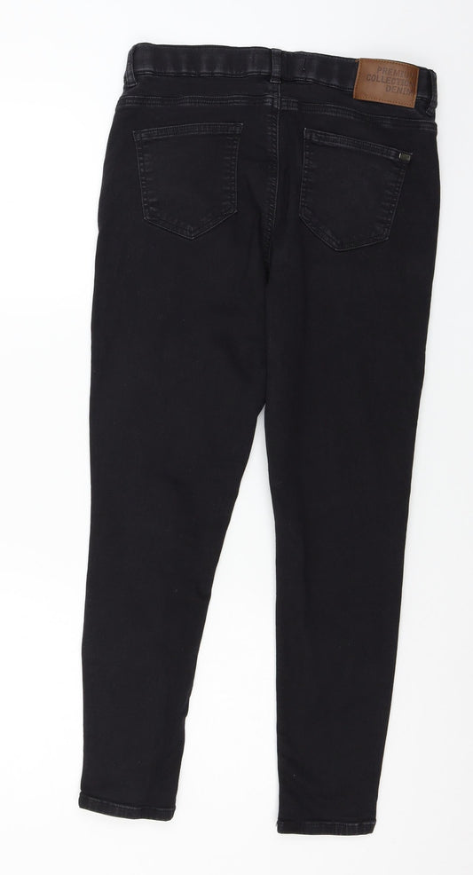Womens UK Size 30 in Preworn Regular Fit Skinny Black Jeans