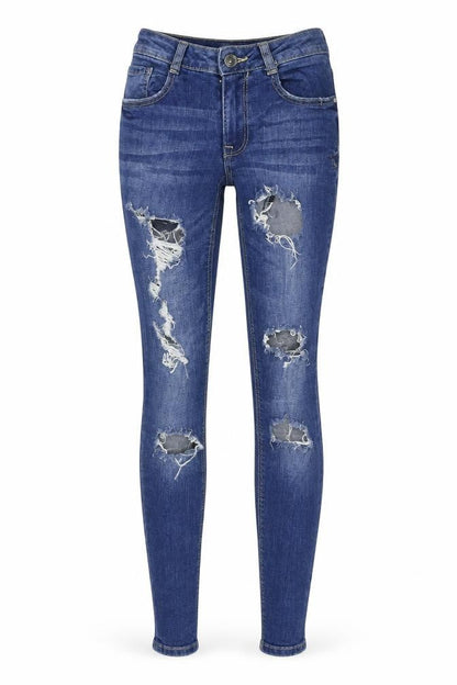 Womens UK Size 4 Denim & Co. Regular Fit Skinny Blue Jeans