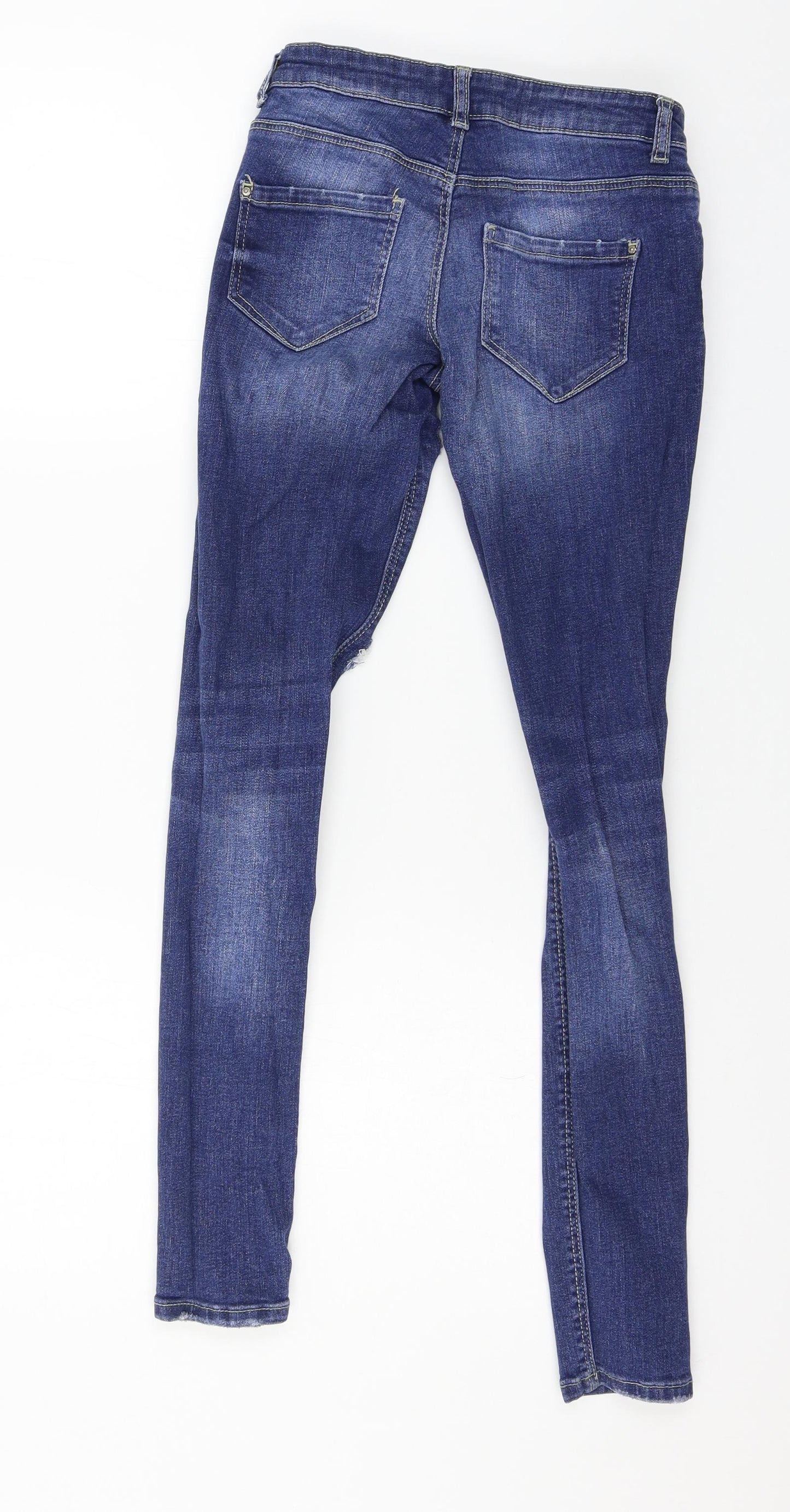 Denim & Co. Womens Blue  Denim Skinny Jeans Size 4 L28 in