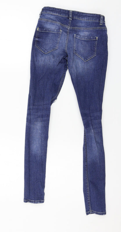 Denim & Co. Womens Blue  Denim Skinny Jeans Size 4 L28 in