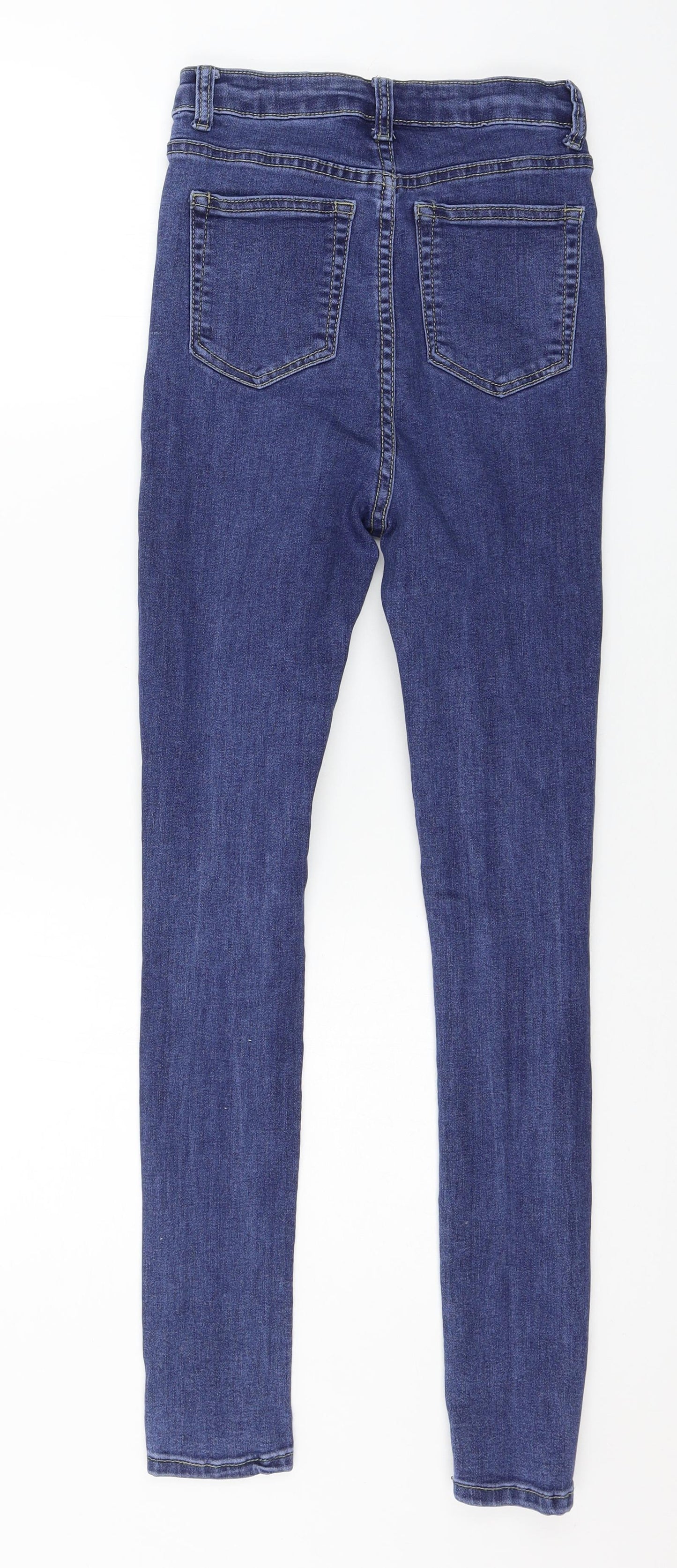 PRETTYLITTLETHING Womens Blue  Denim Skinny Jeans Size 6 L27 in