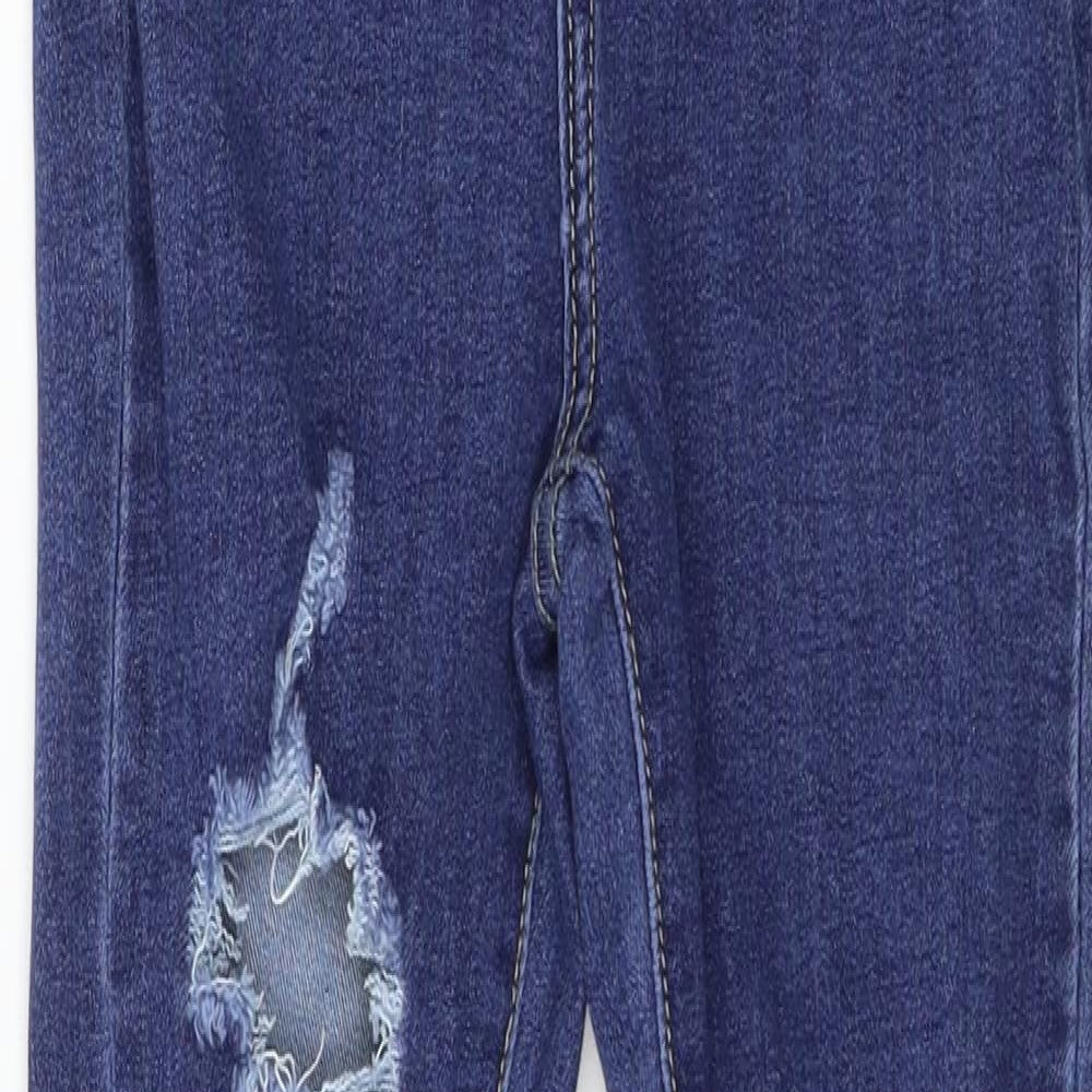 PRETTYLITTLETHING Womens Blue  Denim Skinny Jeans Size 6 L27 in