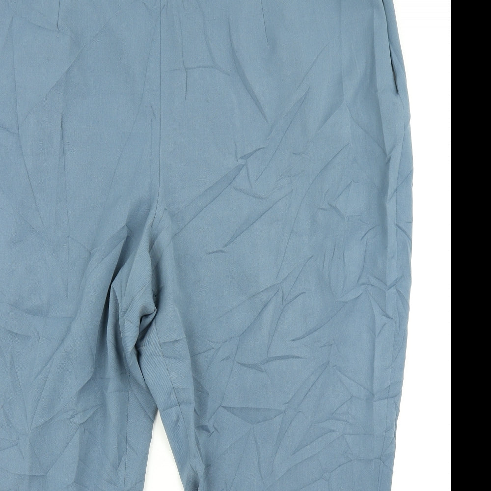 Womens UK Size 24 Artigiano Regular Fit Dress Pants Blue Trousers
