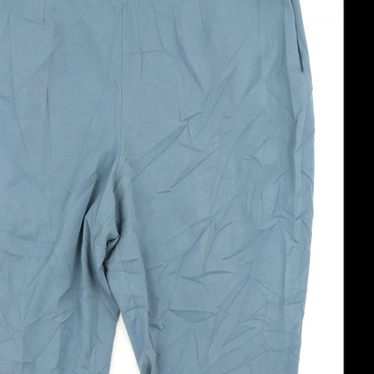 Womens UK Size 24 Artigiano Regular Fit Dress Pants Blue Trousers