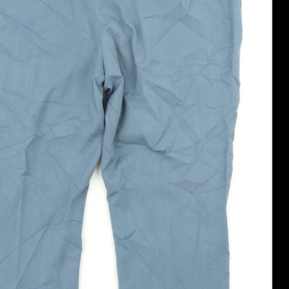 Womens UK Size 24 Artigiano Regular Fit Dress Pants Blue Trousers