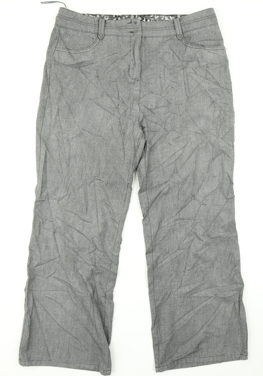 Per Una Womens Grey   Dress Pants Trousers Size 18 L26 in