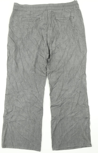 Per Una Womens Grey   Dress Pants Trousers Size 18 L26 in