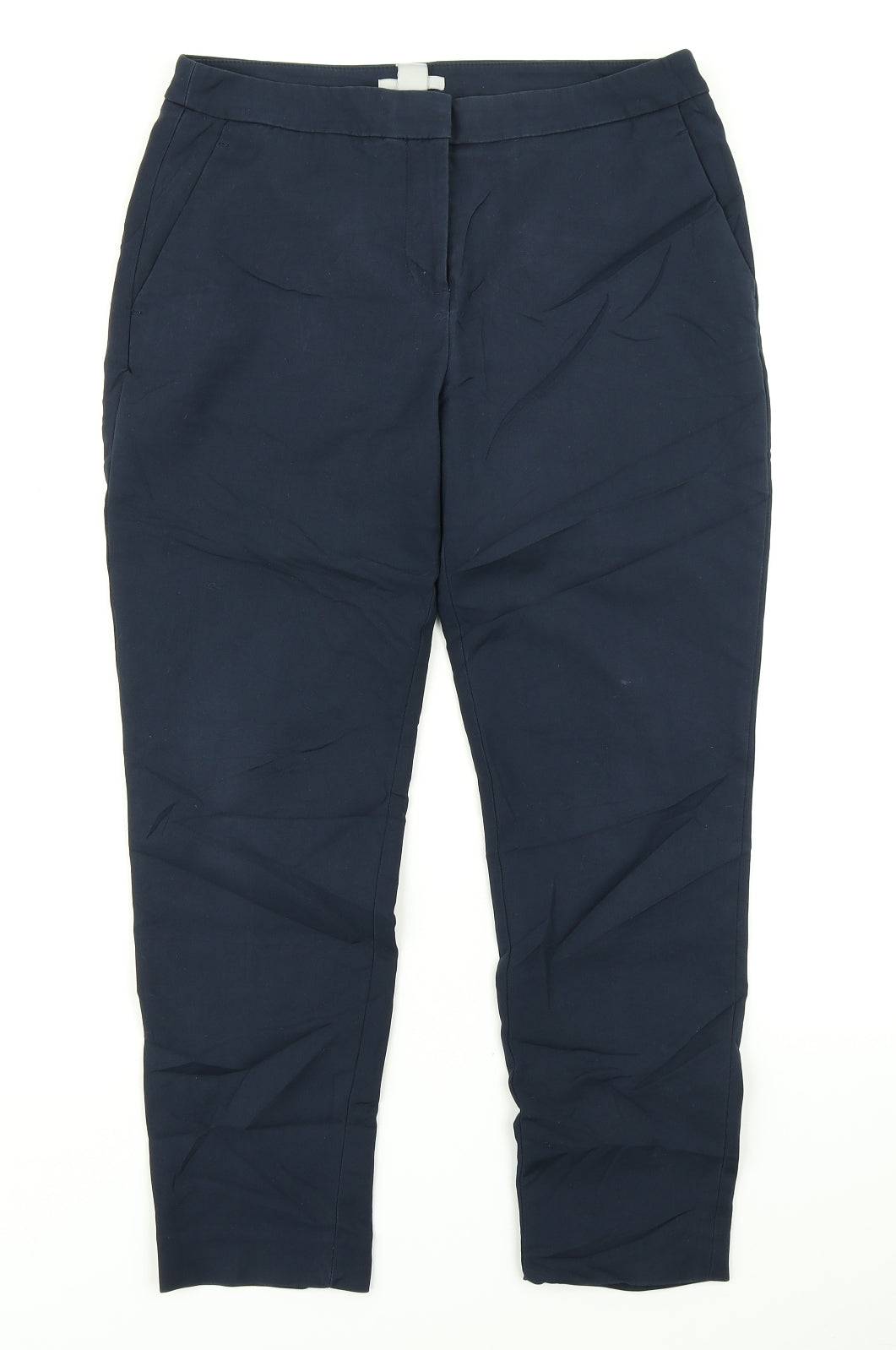 Womens UK Size 10 H&M Regular Fit Dress Pants Blue Trousers