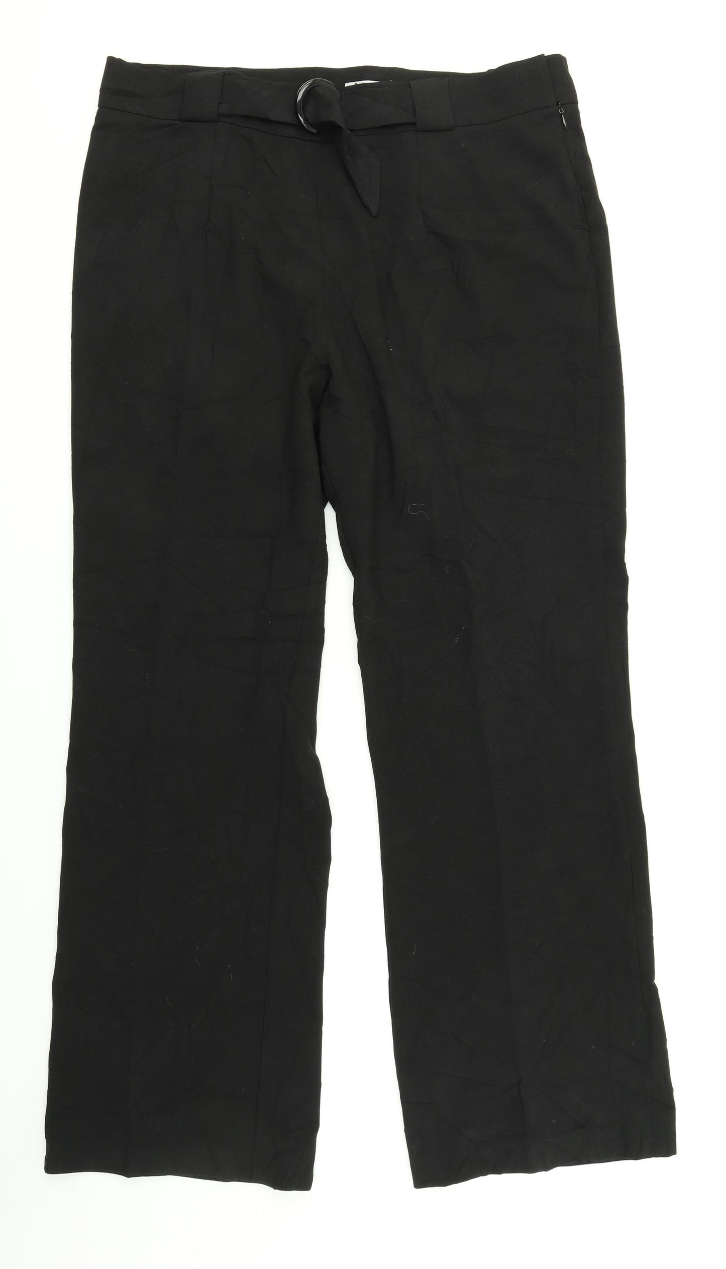 Womens UK Size 18 Klass Regular Fit Dress Pants Black Trousers