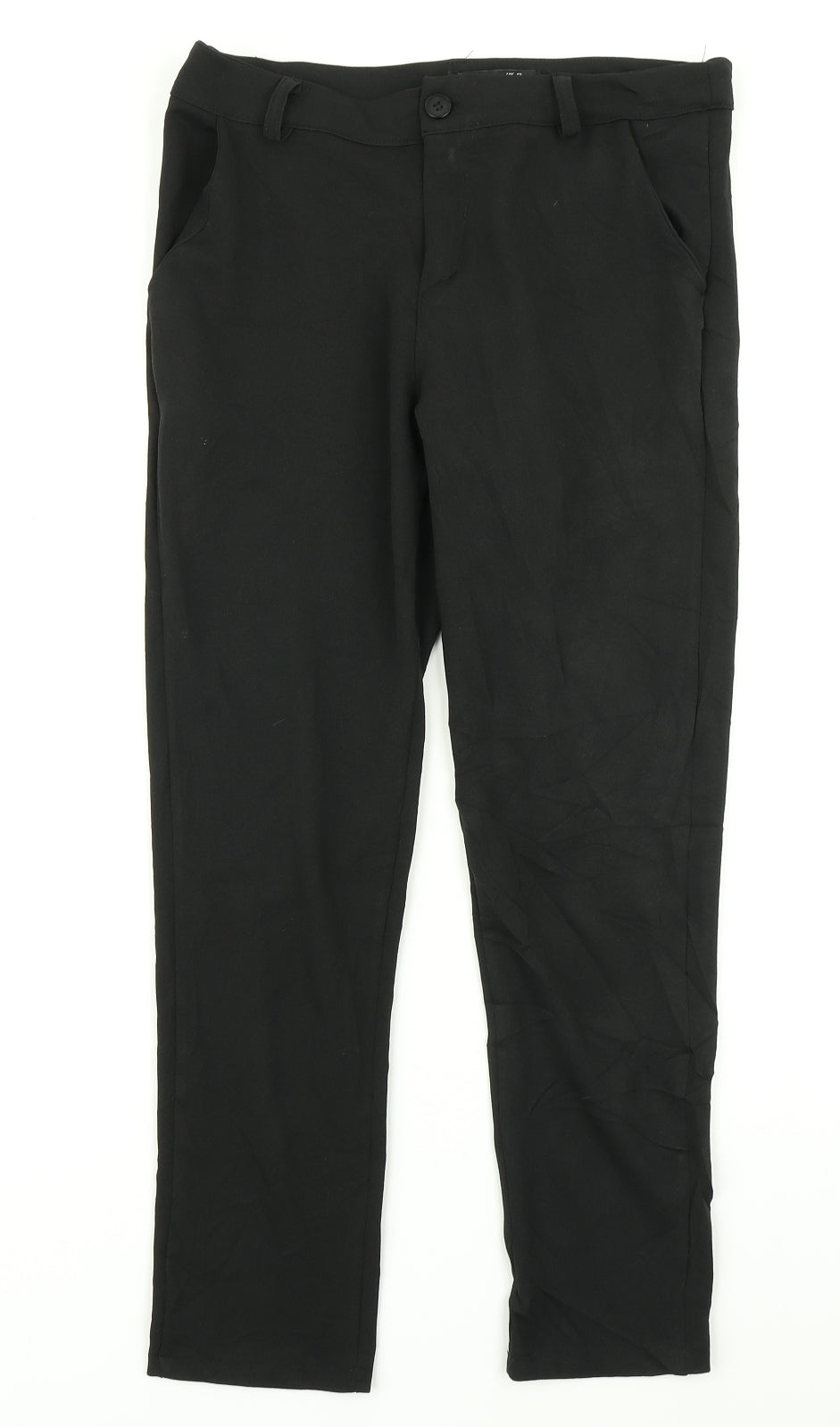 Womens UK Size 12 Boohoo Regular Fit Dress Pants Black Trousers