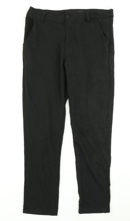 Womens UK Size 12 Boohoo Regular Fit Dress Pants Black Trousers