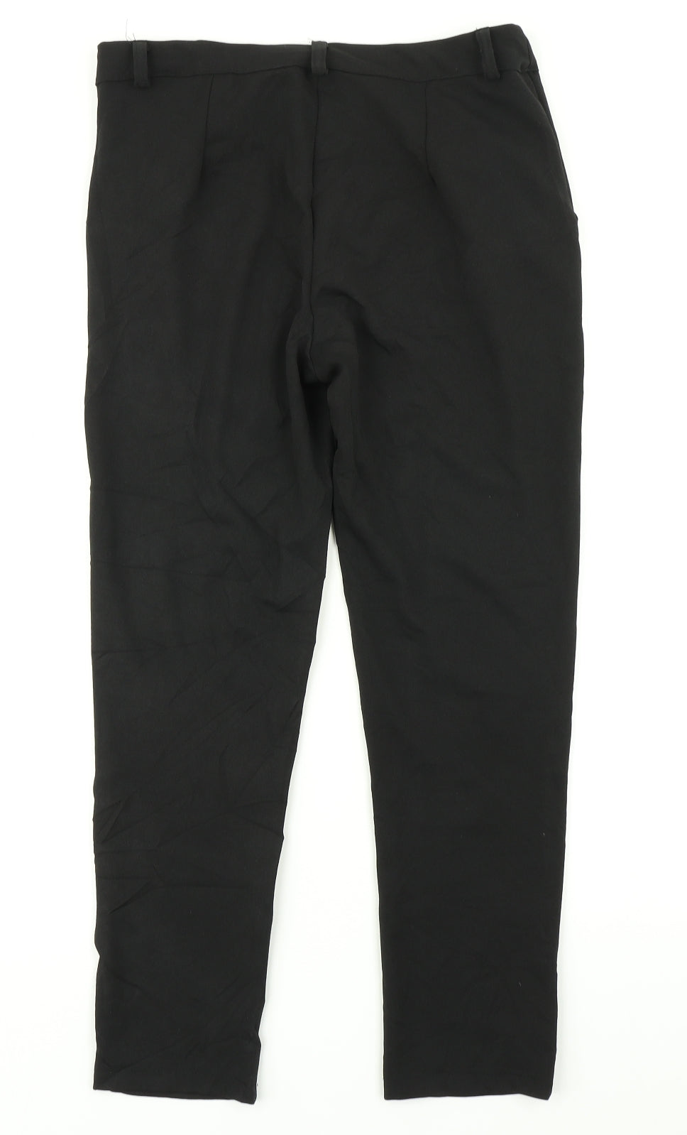 Womens UK Size 12 Boohoo Regular Fit Dress Pants Black Trousers