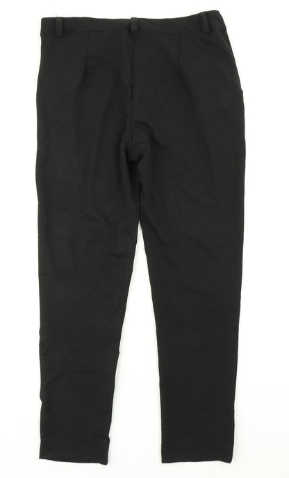 Womens UK Size 12 Boohoo Regular Fit Dress Pants Black Trousers
